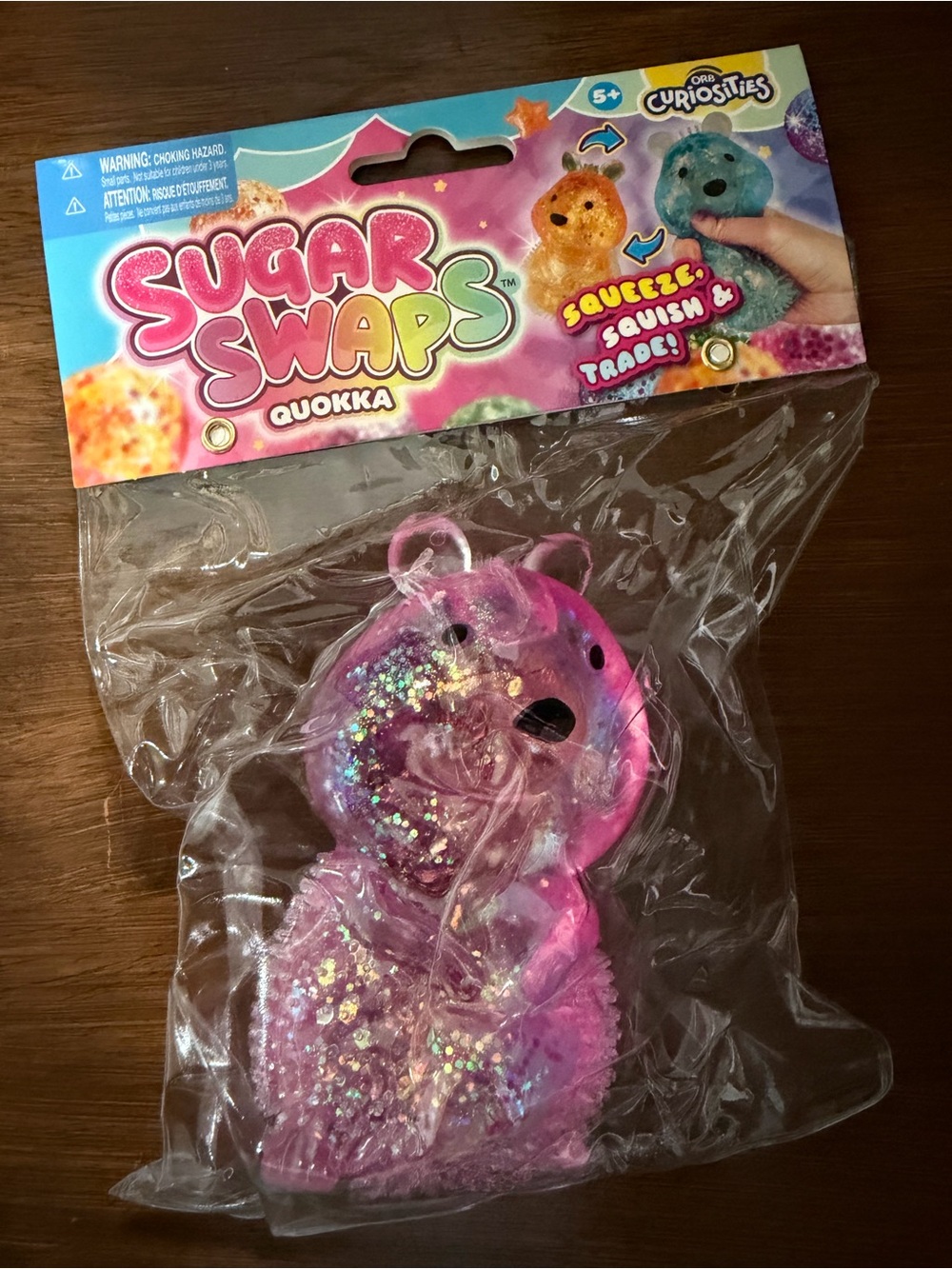 Sugar swaps Quokka Squeeze Toy - Pink Glitter